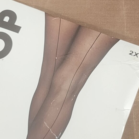 Walk Pop Black 15 Denier Sheer IGA Plus Back Leg Seam Legwear Tights Size 2X - Picture 15 of 16